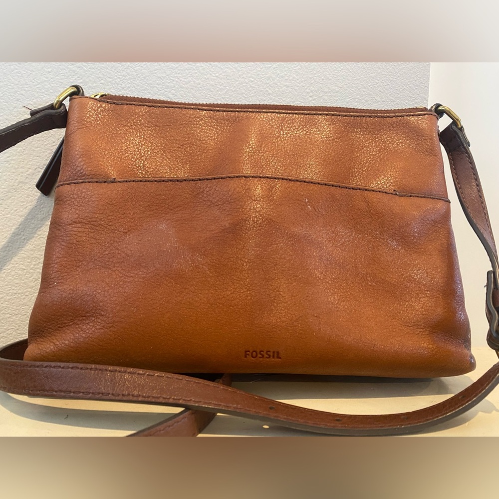 Brown Leather Crossbody Bag by Fossil - Picture 5 of 10